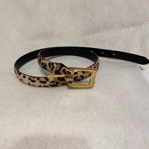 Nordstrom's Animal Print Skinny Belt_SZ Med